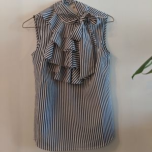 Banana Republic XXS Striped Ruffle Top